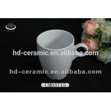 Plain weiße keramische kaffeetasse, kundenspezifischer keramischer Becher, Porzellanbecher